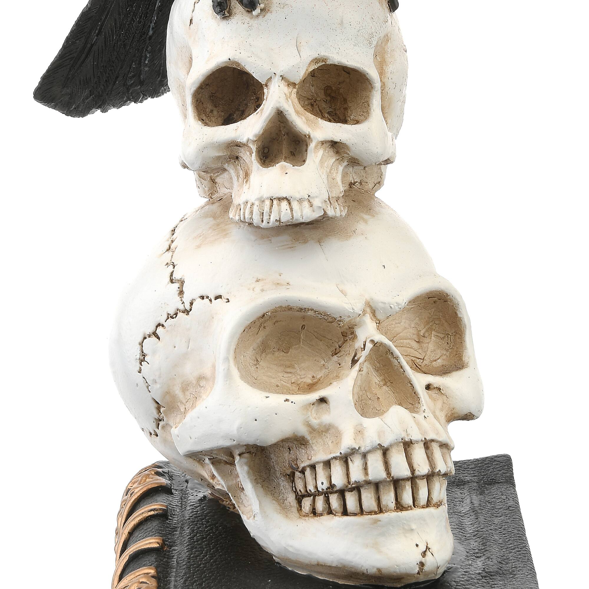 11" Crow & Skulls Halloween Décor
